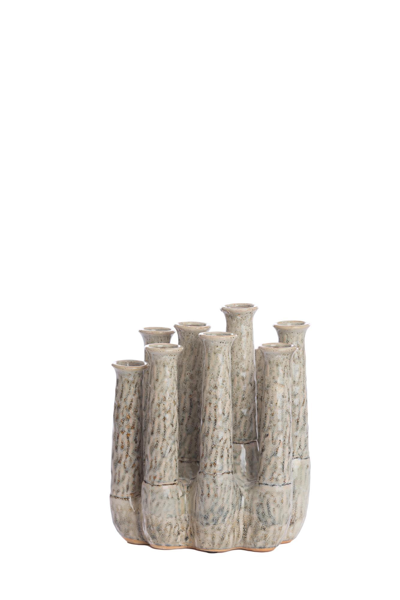 Leanja Vaas deco 25x17x30 cm keramiek beige