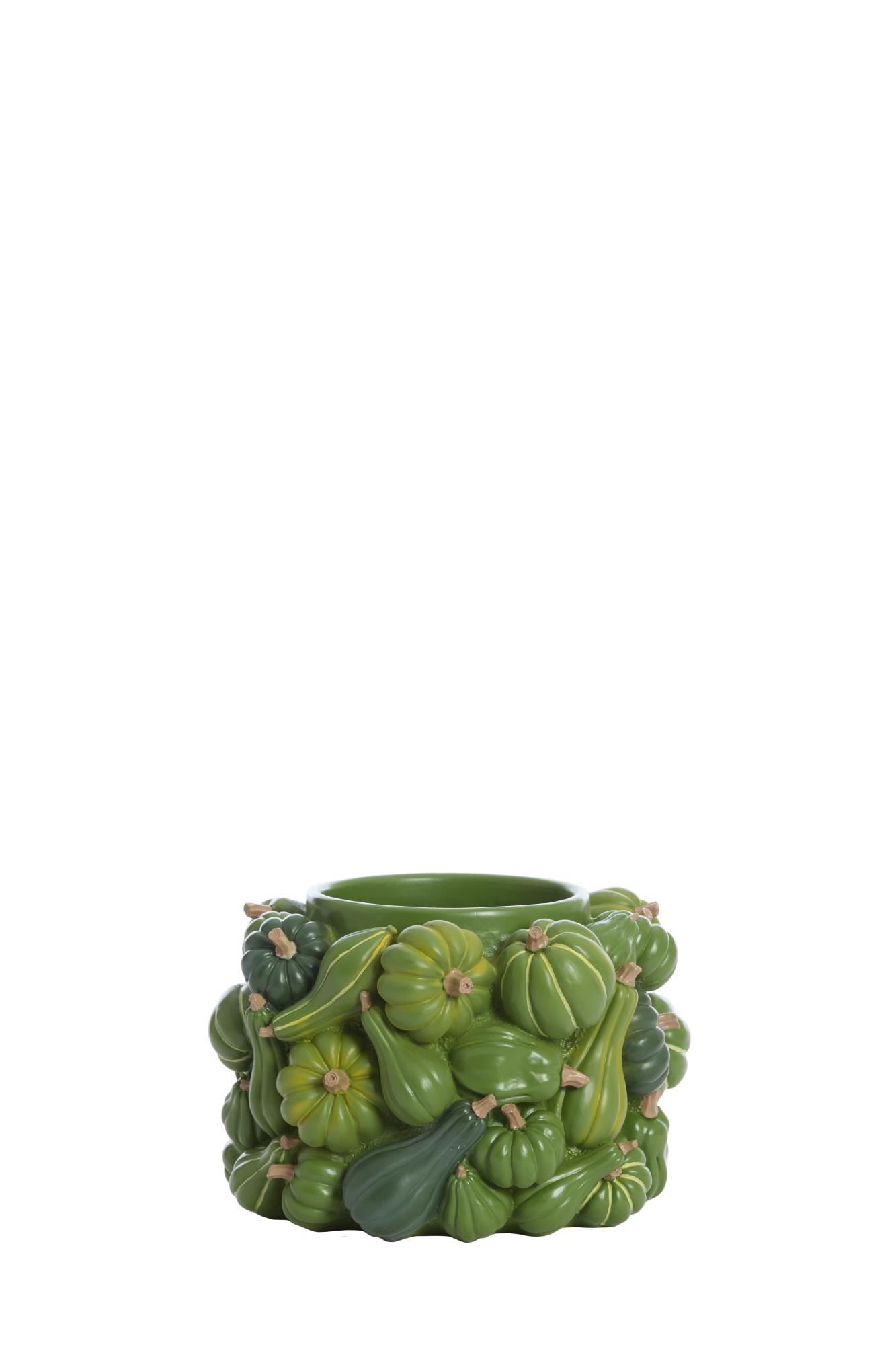 Pumpkin Vaas deco Ø28x18 cm groen