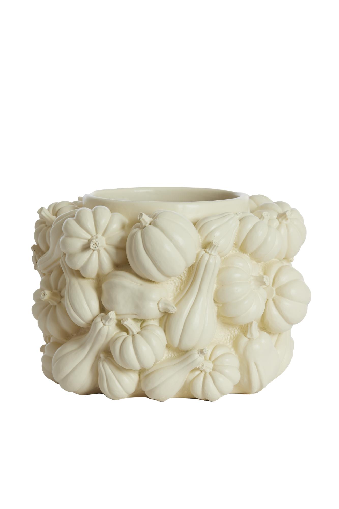Pumpkin Vaas deco Ø28x18 cm crème