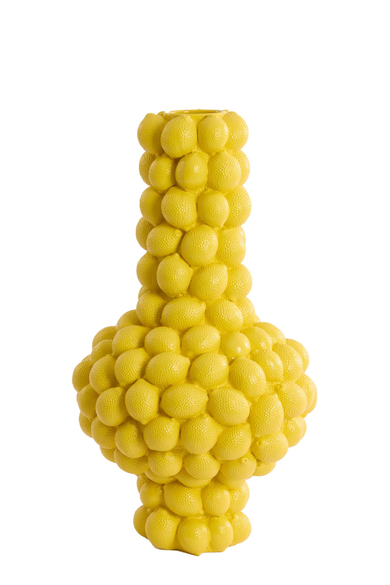 Lemon Vaas deco Ø32x62 cm geel