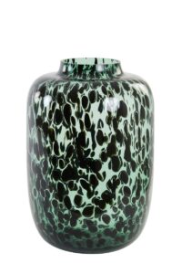 Kobal Vaas Ø29x42 cm glas groen-zwart
