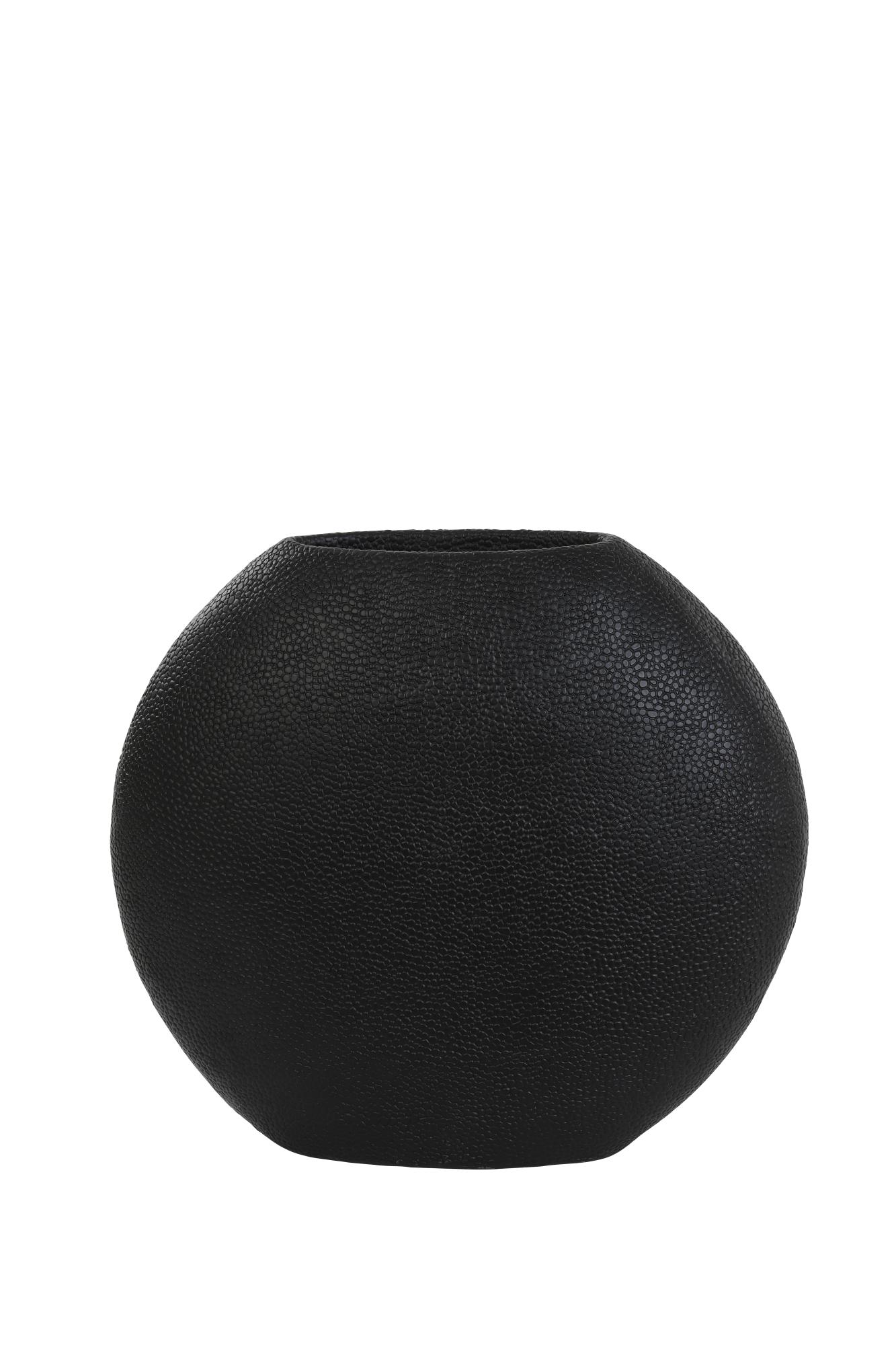Rayskin Vaas deco 40x14x36 cm mat zwart