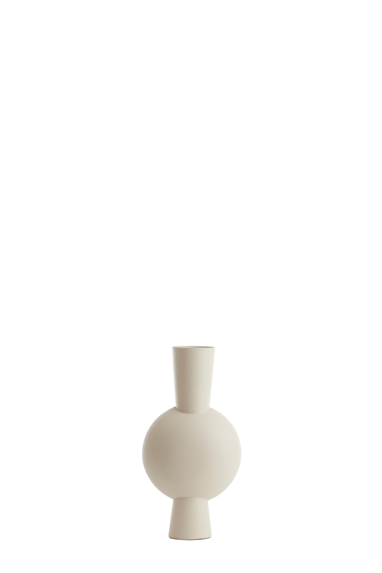 Kavandu Vaas deco 22x14x40 cm crème