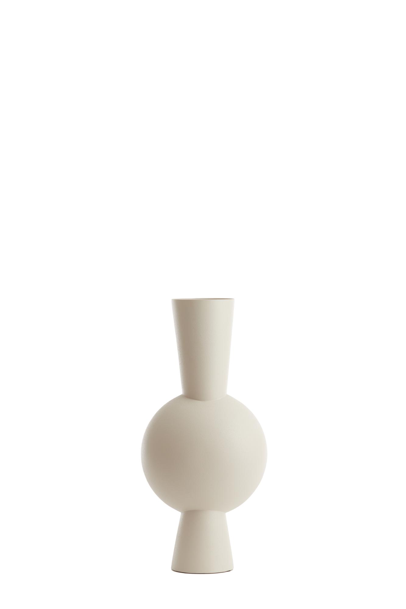 Kavandu Vaas deco 26x19x54 cm crème