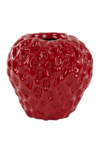 Strawberry Vaas deco 35x34x33 cm glans rood