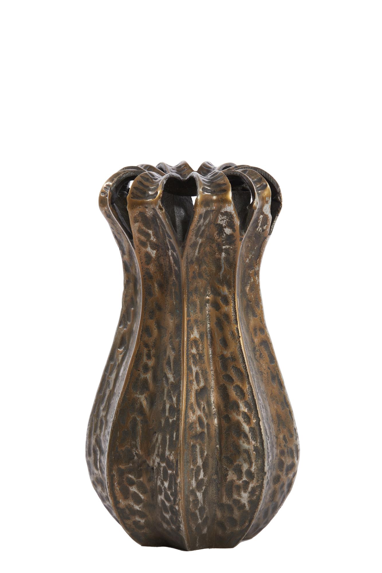 Abajo Vaas deco Ø20x36 cm antiek brons