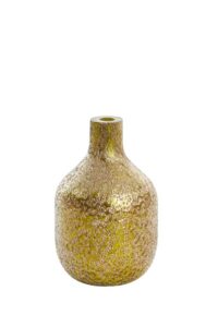 Molusi Vaas Ø13x21 cm glas licht groen-goud