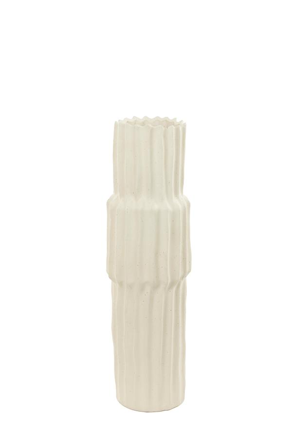 Longa Vaas deco Ø17x58 cm keramiek crème