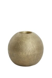 Skeld Vaas deco Ø25x23 cm licht goud