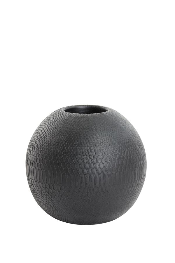 Skeld Vaas deco Ø25x23 cm zwart