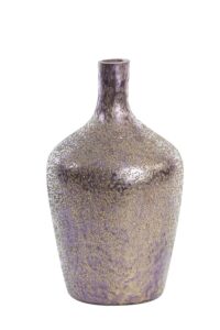 Molusi Vaas Ø20x40 cm glas paars-goud