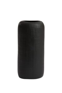 Mayora Vaas deco 14x9x28 cm mat zwart