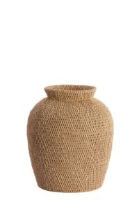 Vedella Vaas deco Ø26x28 cm licht bruin