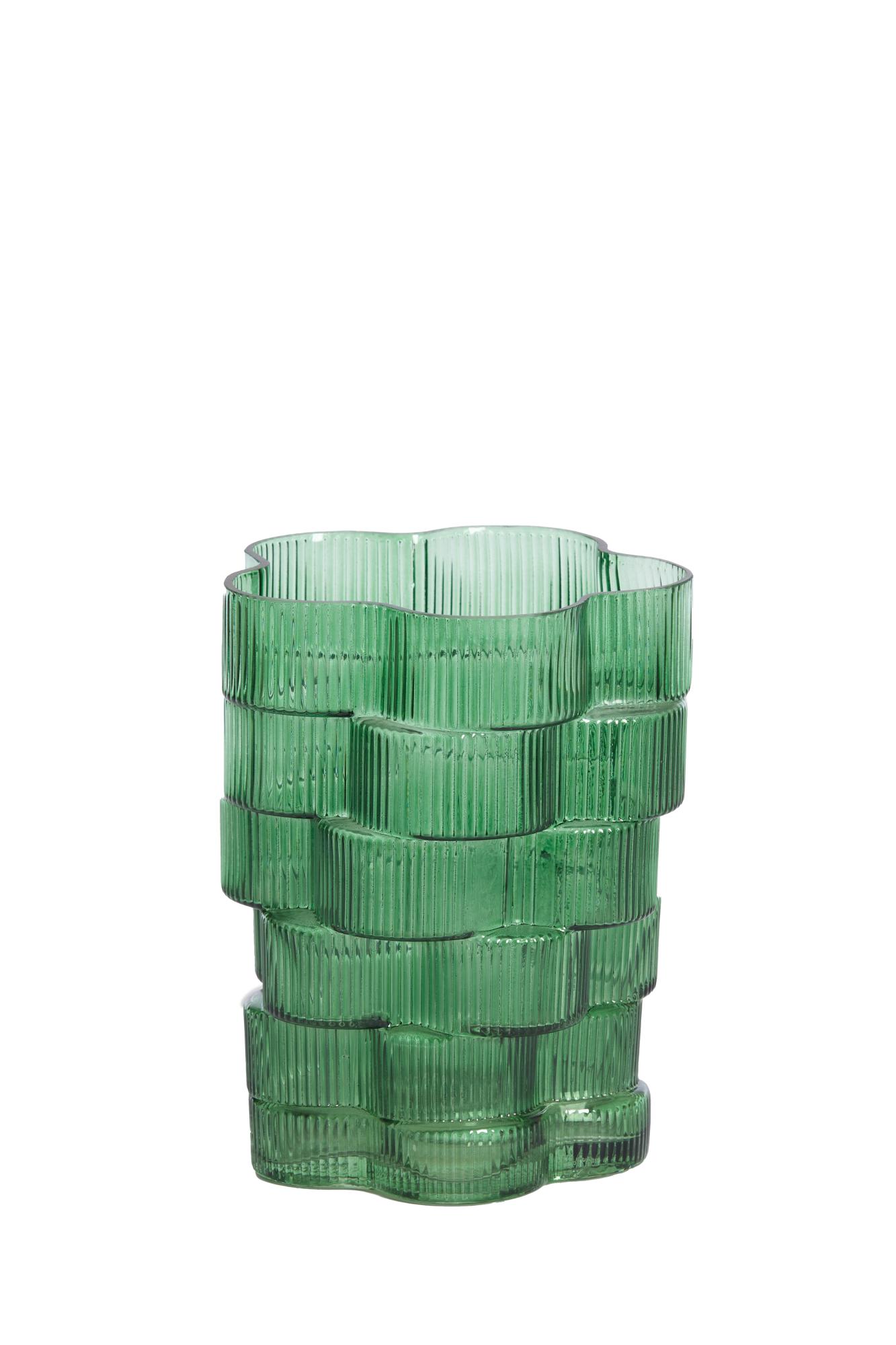 Douro Vaas Ø17x22 cm glas groen