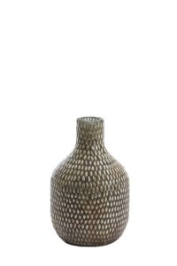 Bomadi Vaas Ø13x21 cm glas antiek koper