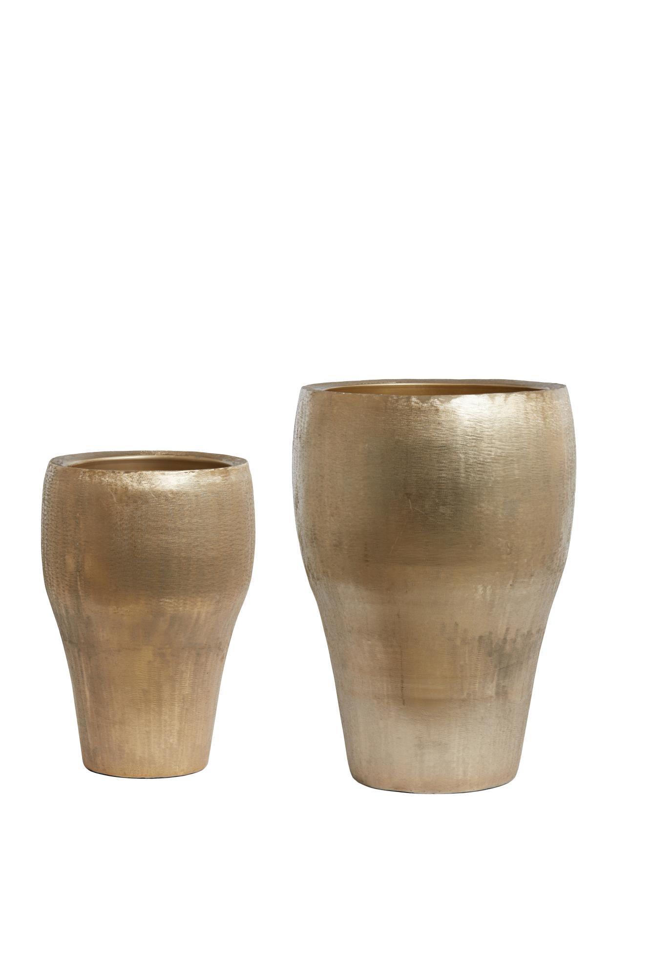 Lioux Pot deco S/2 Ø37x50+Ø43x67 cm goud