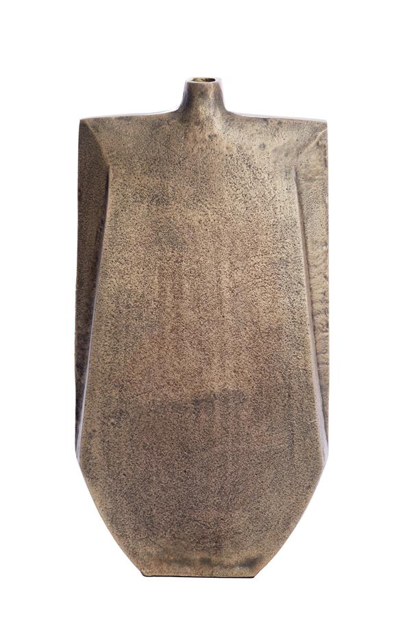 Makaha Vaas deco 25x8x51 cm antiek brons