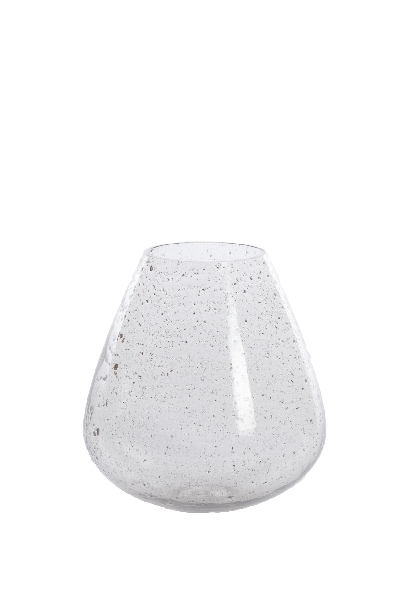 Laterza Vaas Ø27x30 cm glas steenslag helder