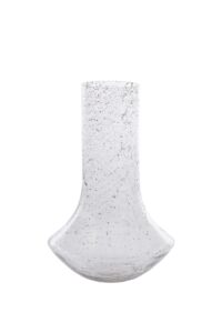 Leanna Vaas Ø25x40 cm glas steenslag helder