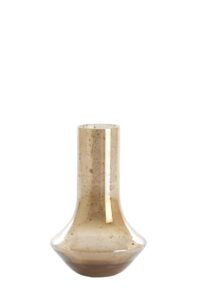 Leanna Vaas Ø18x27 cm glas steenslag amber