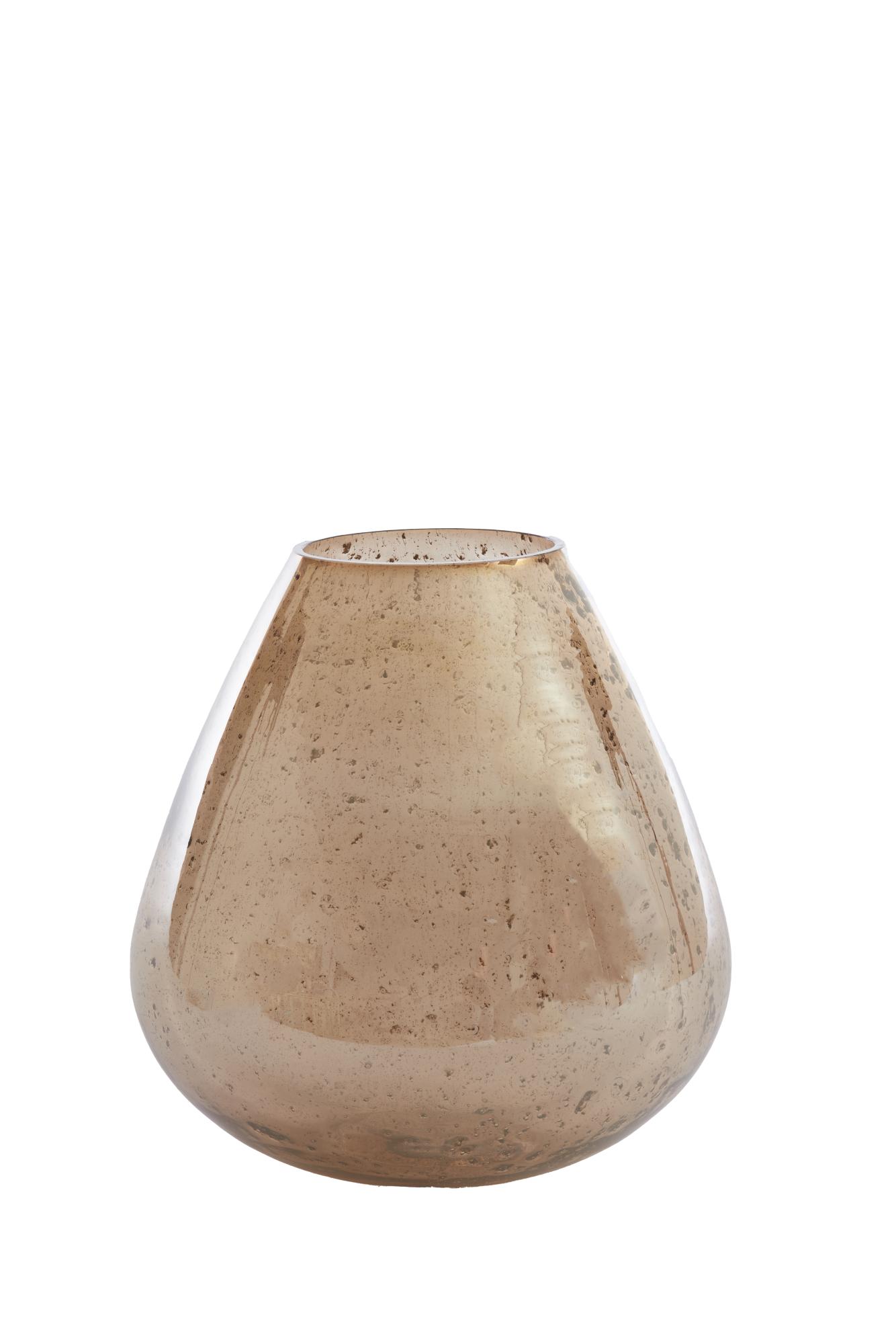 Laterza Vaas Ø31x35 cm glas steenslag amber