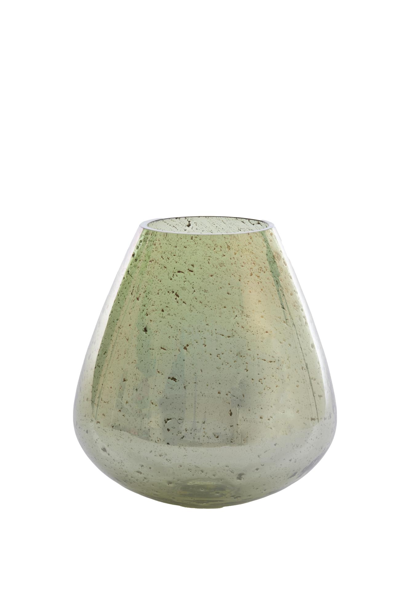 Laterza Vaas Ø27x30 cm glas steenslag groen