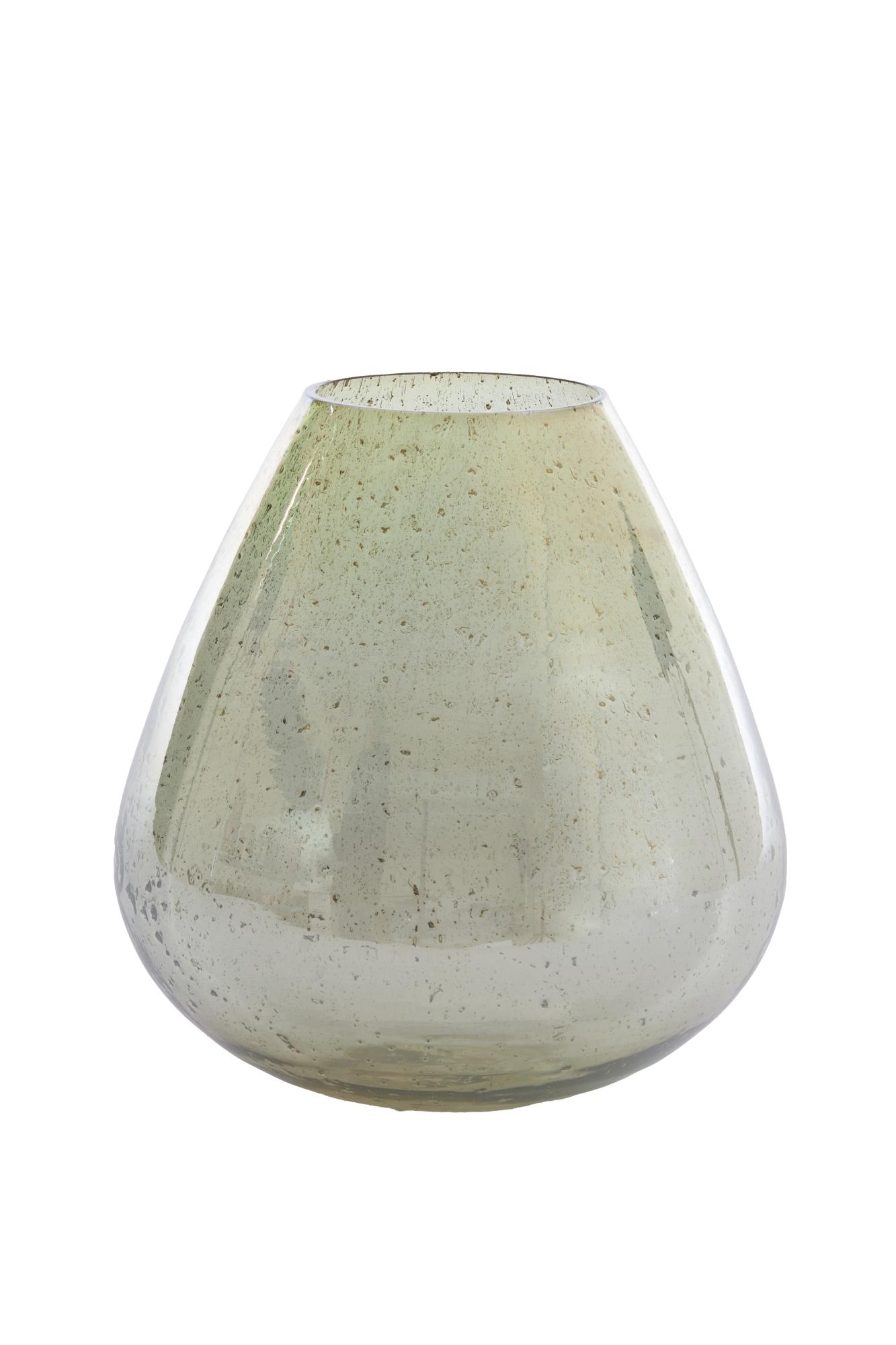 Laterza Vaas Ø31x35 cm glas steenslag groen