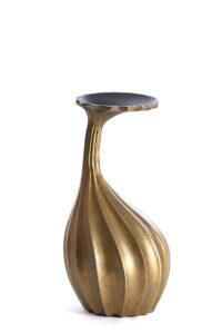 Nyoko Vaas deco 19x19x38 cm antiek brons
