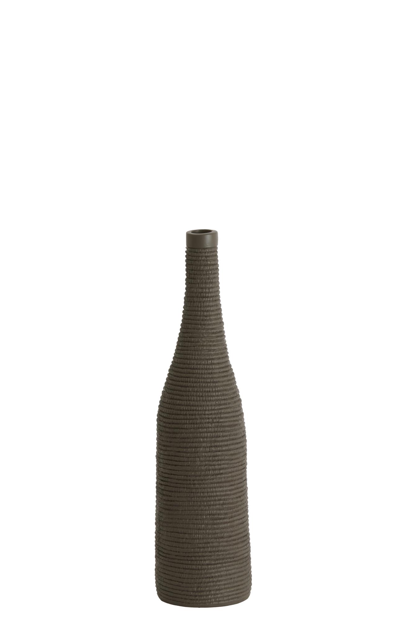 Youni Vaas deco Ø10x40 cm bruin