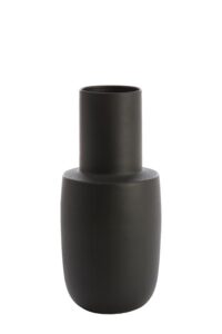 Datuh Vaas deco Ø21x40 cm zwart