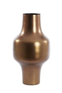 Sindon Vaas deco Ø27x49 cm glanzend bruin brons