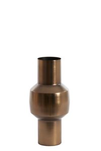 Senuma Vaas deco Ø14x30 cm glanzend zwart nikkel