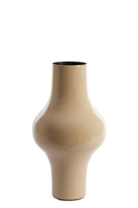 Sindon Vaas deco Ø22x40 cm glanzend taupe