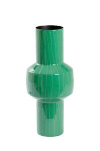 Senuma Vaas deco Ø18x42 cm groen-roze