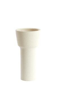 Alsace Vaas deco Ø19x38 cm keramiek mat crème