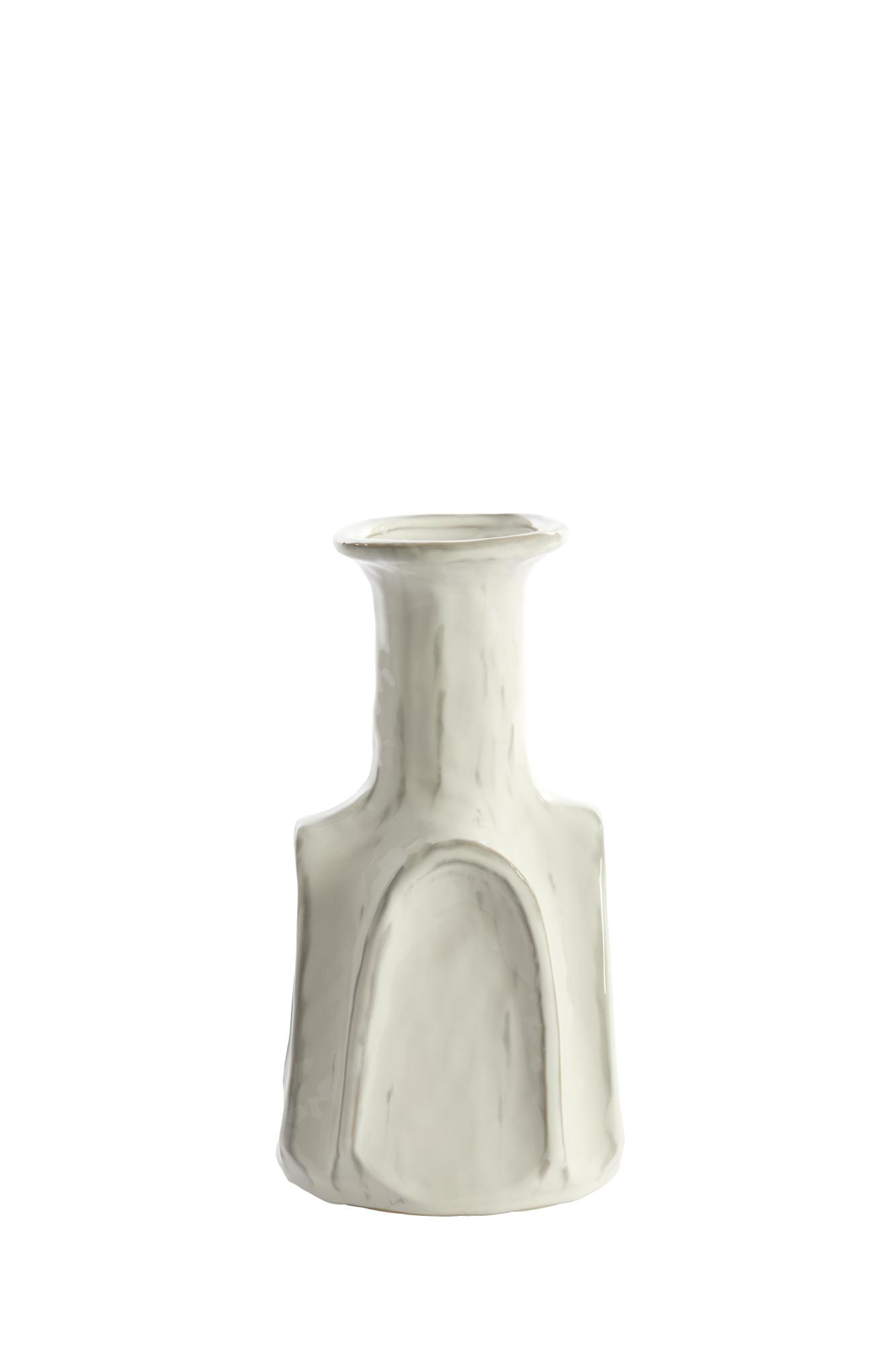 Amade Vaas deco Ø13x25 cm keramiek crème
