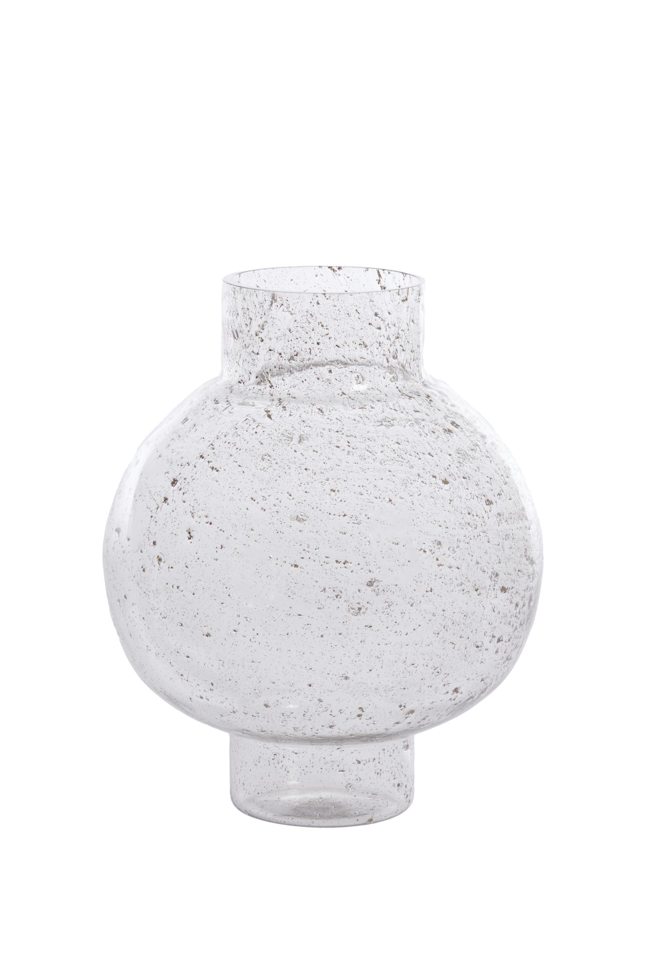 Dusit Vaas Ø31x38 cm glas steenslag helder