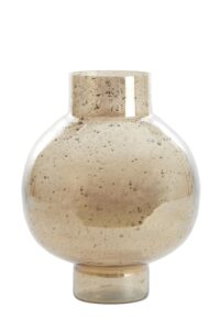 Dusit Vaas Ø31x38 cm glas steenslag amber