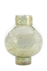 Dusit Vaas Ø31x38 cm glas steenslag groen