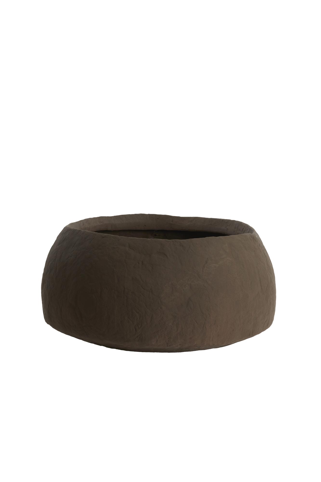 Tingri Vaas deco Ø56x29 cm bruin