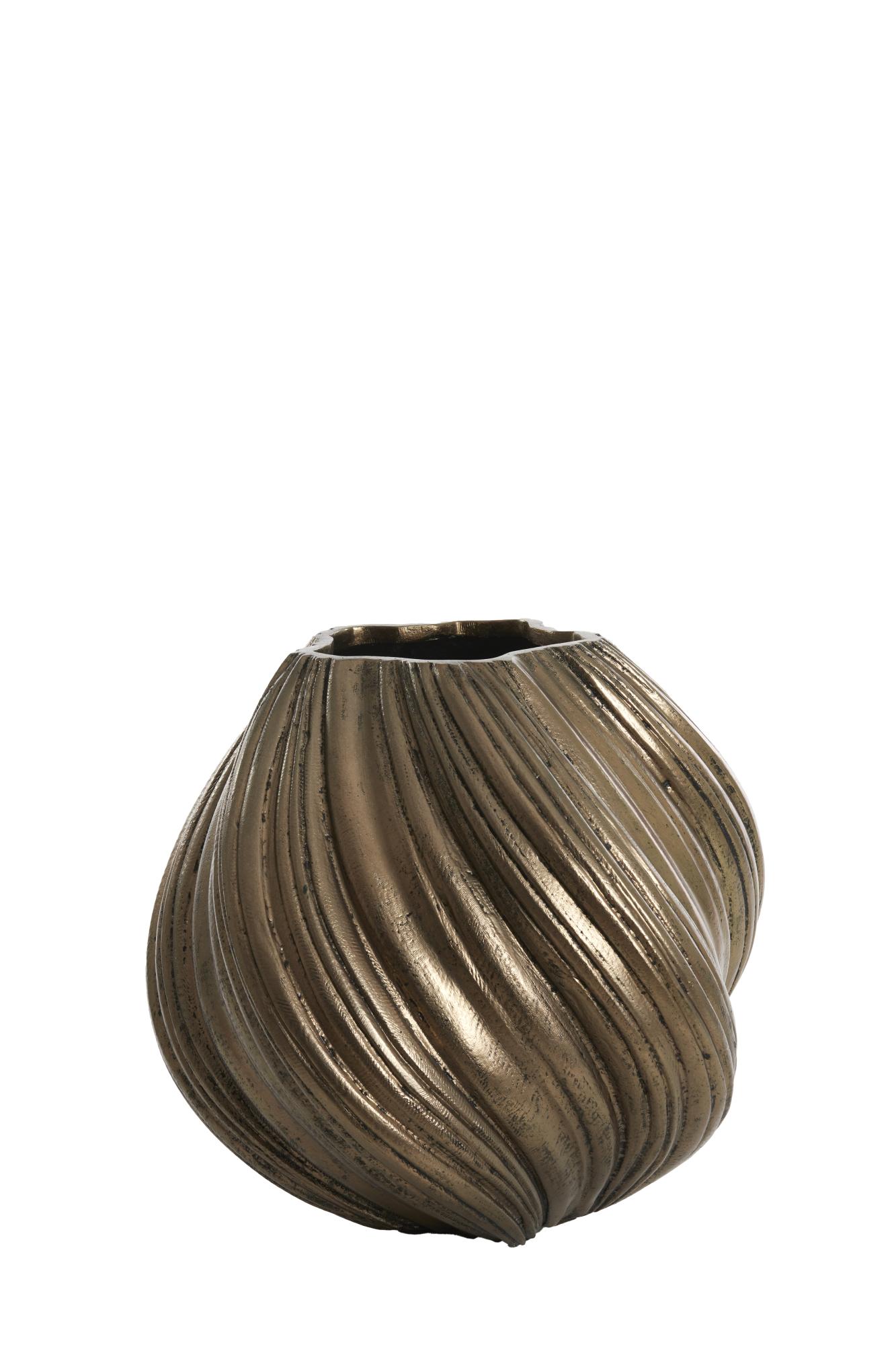 Yatung Vaas deco Ø52x48 cm antiek brons