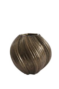 Yatung Vaas deco Ø34x32 cm antiek brons