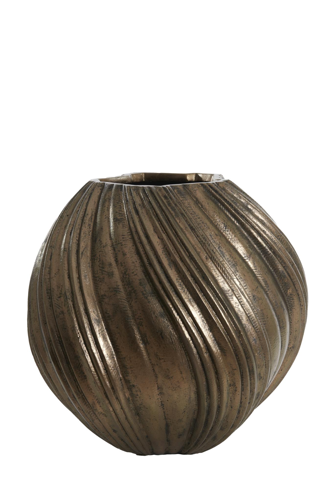 Yatung Vaas deco Ø65x60 cm antiek brons