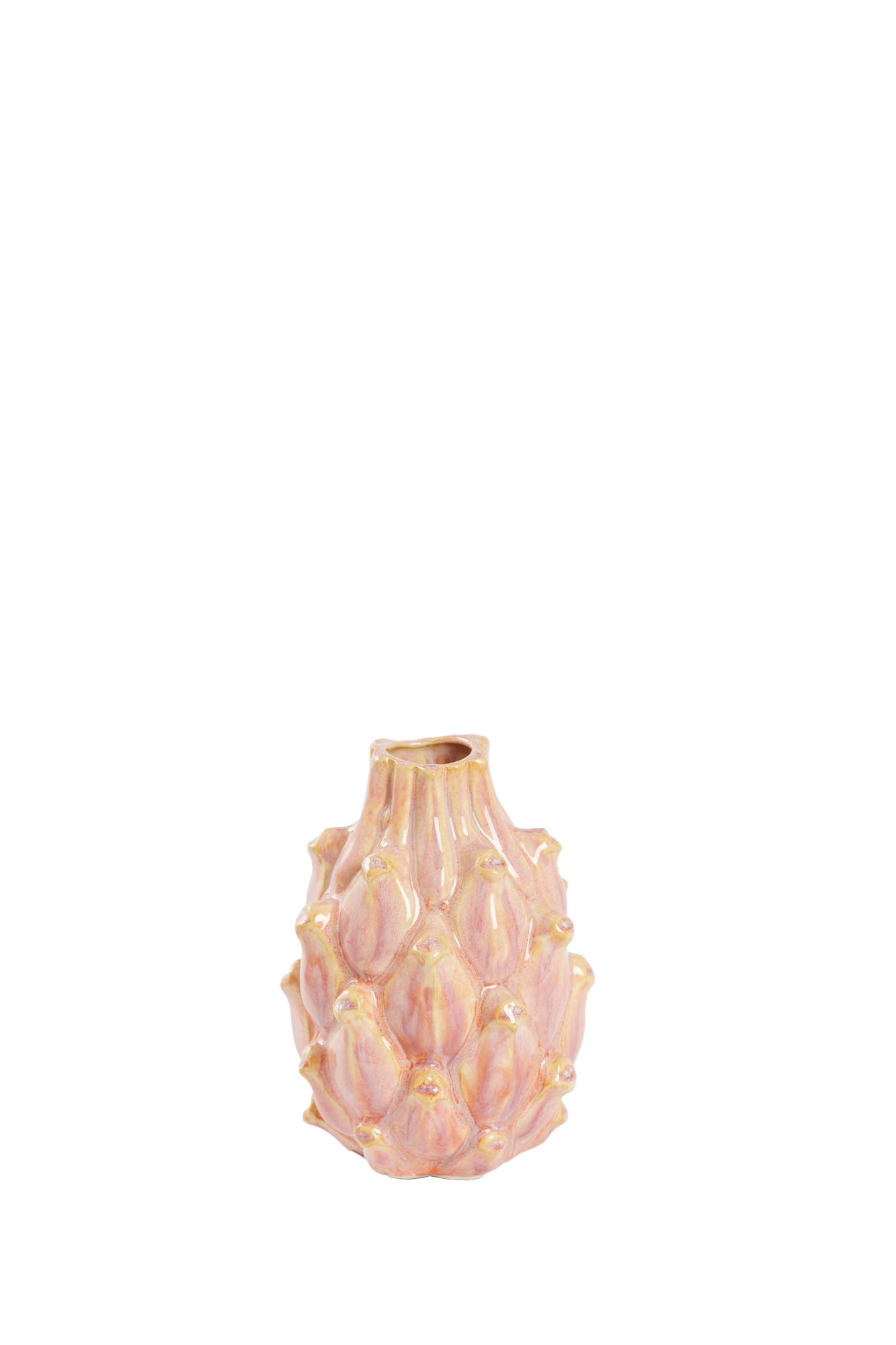 Taya Vaas deco Ø10x13 cm keramiek roze