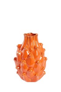 Taya Vaas deco Ø16x21 cm keramiek oranje