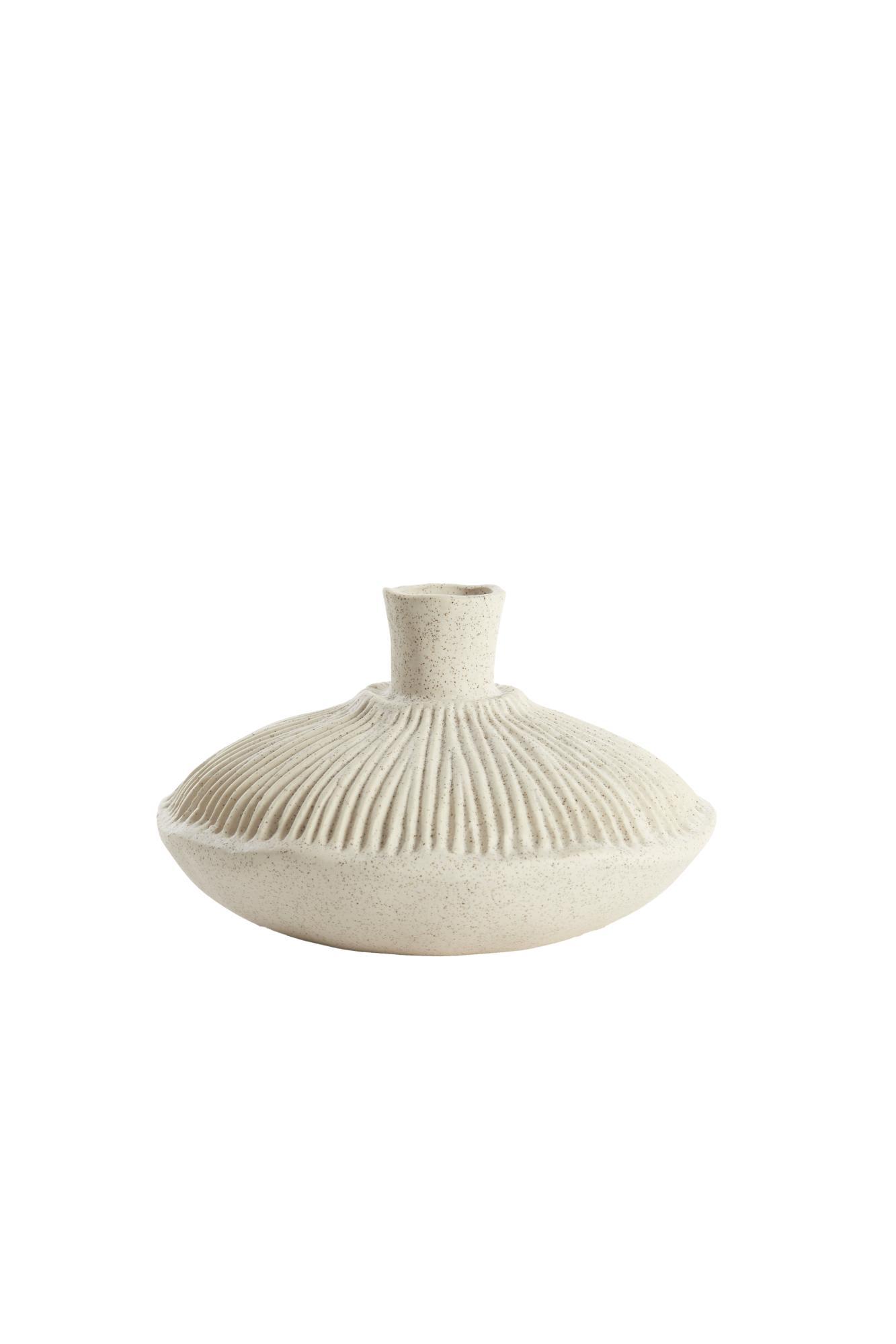 Neira Vaas deco Ø19x11 cm keramiek crème