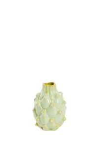 Taya Vaas deco Ø10x13 cm keramiek geel-groen