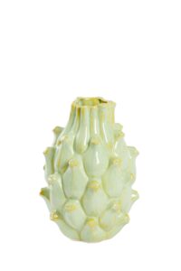 Taya Vaas deco Ø16x21 cm keramiek geel-groen