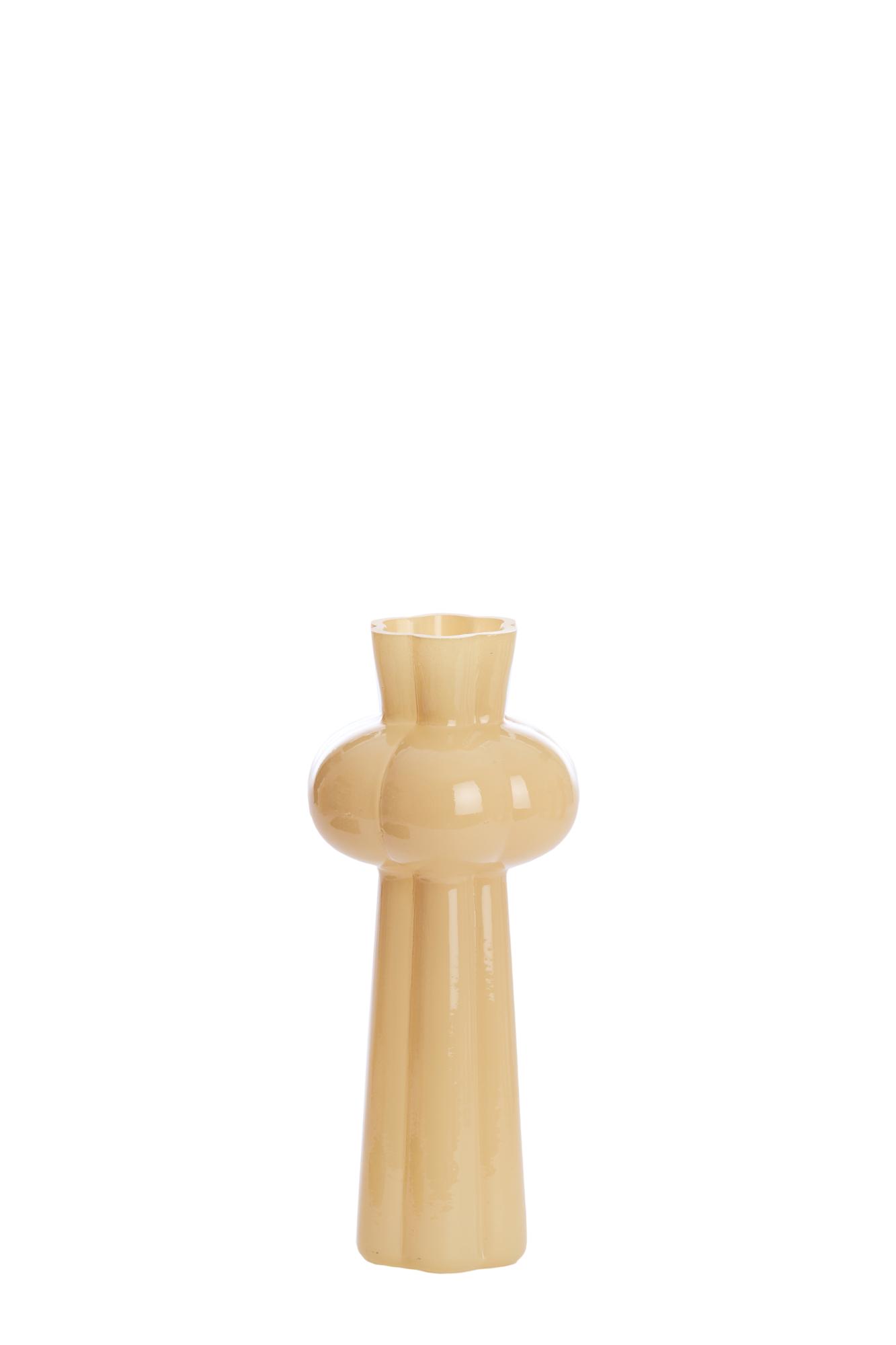 Kortesu Vaas Ø11x25 cm glas beige
