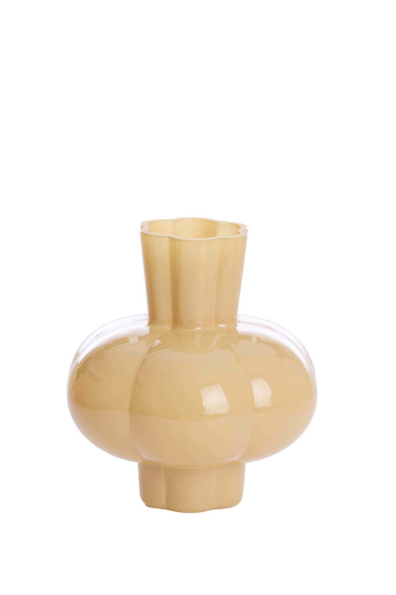 Kortosi Vaas Ø19x20 cm glas beige
